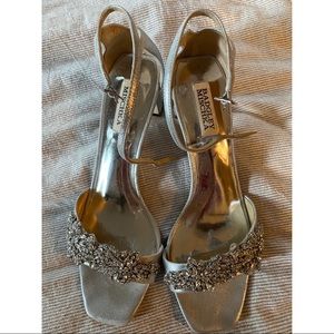 Badgley Mischka Alison Embellished Block Heels